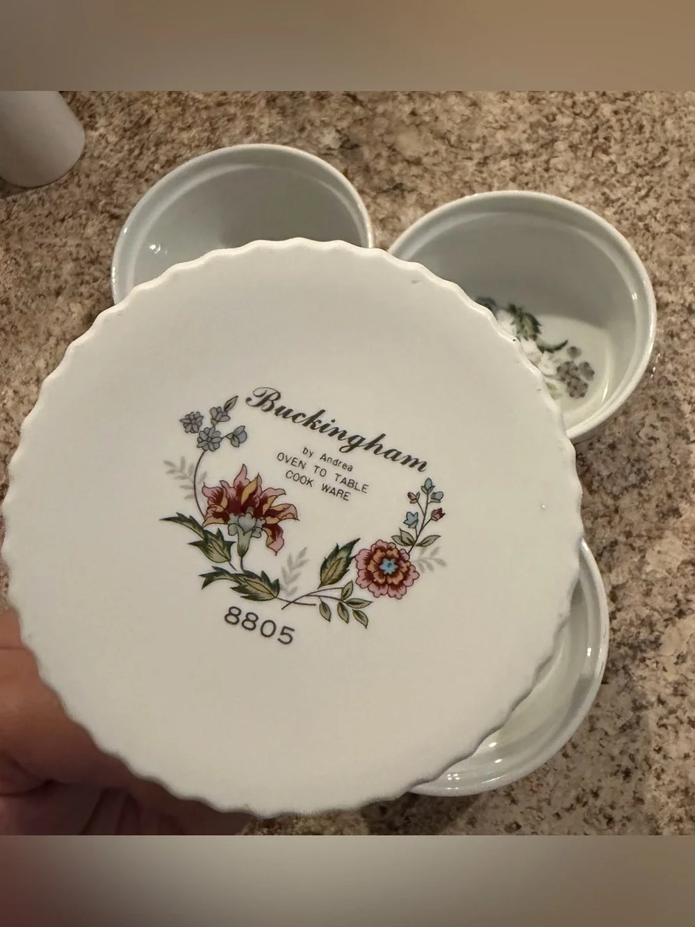 Vintage Andrea by Sadek Buckingham Pattern, set of 4 Ramekins 8805